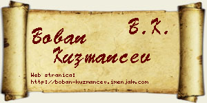 Boban Kuzmančev vizit kartica